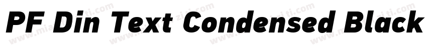 PF Din Text Condensed Black Regular字体转换